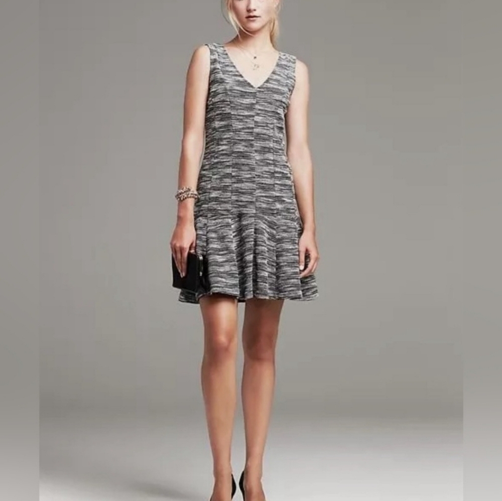 Banana Republic 6 Tweed mini dress 👗 A line Lined Skirt Sz 6